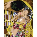 Kép 2/9 - A csók (Gustav Klimt) - Animált - Számfestő készlet, kerettel (40x50 cm)