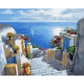 Kép 2/9 - Csodás Santorini - Számfestő készlet, kerettel (40x50 cm)