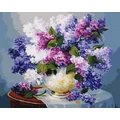 Kép 2/9 - Az orgona illata - Számfestő készlet, kerettel (40x50 cm)