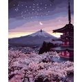 Kép 2/9 - Tavaszi japán éjszakák - Számfestő készlet, kerettel (40x50 cm)