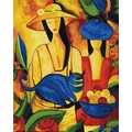 Kép 2/9 - Picasso: Macska és nők - Számfestő készlet, kerettel (40x50 cm)