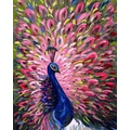 Kép 2/9 - Színes páva - Számfestő készlet, kerettel (40x50 cm)