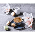 Kép 2/9 - Macaron reggeli - Számfestő készlet, kerettel (40x50 cm)