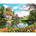 Kép 2/8 - Színpompás vidék - Számfestő készlet, kerettel (50x65 cm)