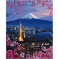 Kép 2/8 - Fujiyama és Sakura- Számfestő készlet, kerettel (40x50 cm)