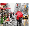 Kép 2/9 - Eső New Yorkban - Számfestő készlet, kerettel (40x50 cm)