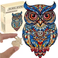 Fa puzzle – Színes bagoly (177 darabos)