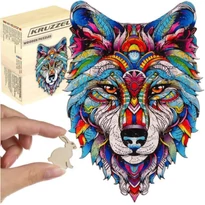 Fa puzzle – Színes farkas (170 darabos)