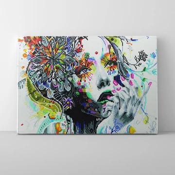 Elgondolkodva - Gyémántszemes kirakó készlet, kerettel (40x50 cm)