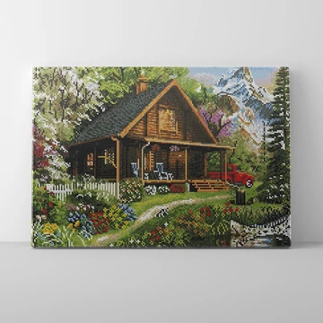 Zakopane-i pihenés - Gyémántszemes kirakó készlet, kerettel (40x50 cm)