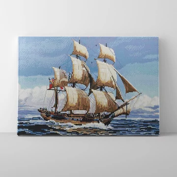 A világ körül - Gyémántszemes kirakó készlet, kerettel (40x50 cm)