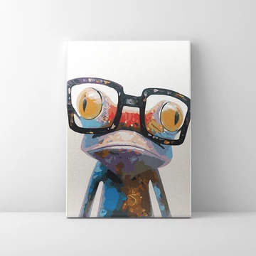 Kíváncsi béka - Számfestő készlet, kerettel (30x40 cm)