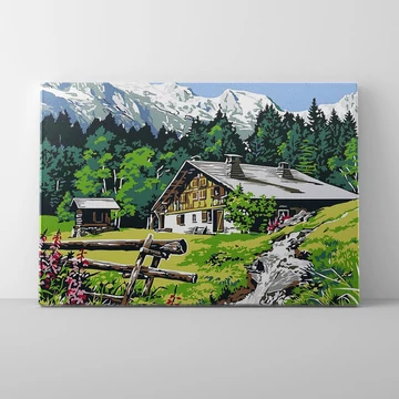 Tátrai látkép - Számfestő készlet, kerettel (30x40 cm)