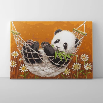 Lazulós panda - Számfestő készlet, kerettel (30x40 cm)