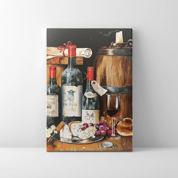 Francia konyha különlegességei - Számfestő készlet, kerettel (40x50 cm)