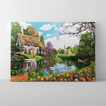 Színpompás vidék - Számfestő készlet, kerettel (50x65 cm)
