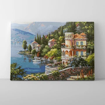 Villa az öbölben - Számfestő készlet, kerettel (40x50 cm)