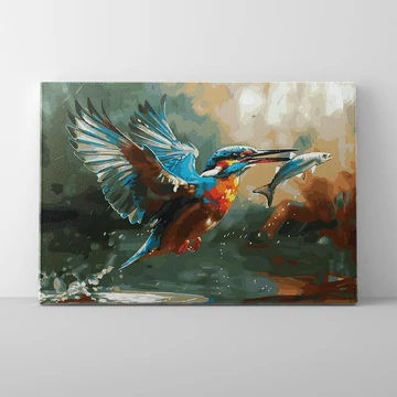 Repülő vadász - Számfestő készlet, kerettel (40x50 cm)