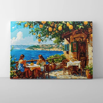 Citromfényes délután - Számfestő készlet, kerettel (40x50 cm)