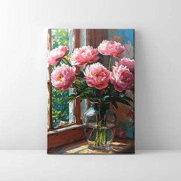 Egy kis tavasz - Számfestő készlet, kerettel (40x50 cm)