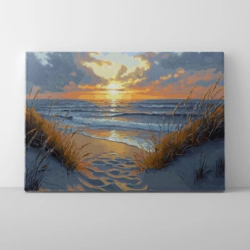 Homokos tengerpart - Számfestő készlet, kerettel (40x50 cm)