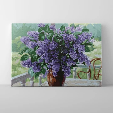 Lila akác - Számfestő készlet, kerettel (40x50 cm)
