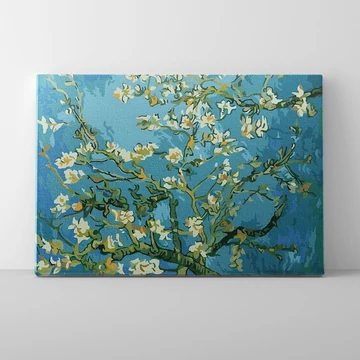 Van Gogh: Virágzó mandulaágak - Számfestő készlet, kerettel (40x50 cm)