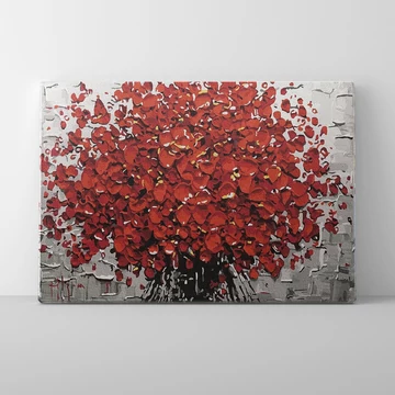 Piros csokor - Számfestő készlet, kerettel (40x50 cm)