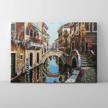 Velencei idill - Számfestő készlet, kerettel (40x50 cm)