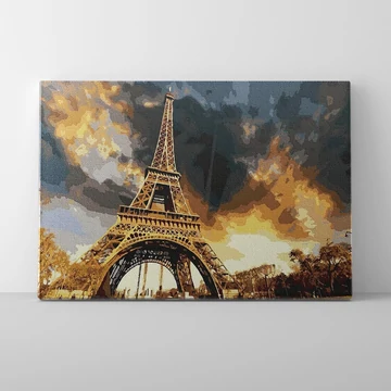 Eiffel torony - Számfestő készlet, kerettel (40x50 cm)