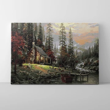 A hegyekben - Számfestő készlet, kerettel (50x65 cm)