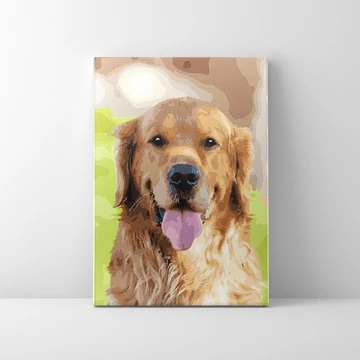 Golden retriever - Számfestő készlet, kerettel (40x50 cm)