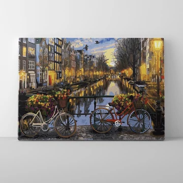 Amszterdami pirkadat - Számfestő készlet, kerettel (40x50 cm)