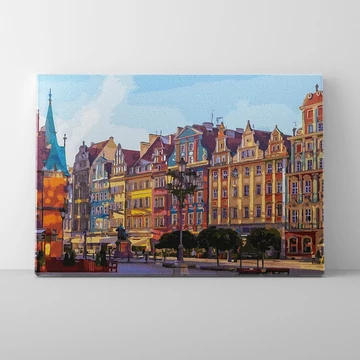 Boroszló óvárosa - Számfestő készlet, kerettel (40x50 cm)