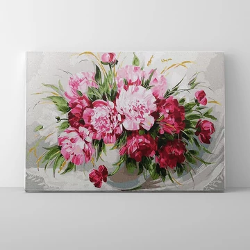 Színes csokor - Számfestő készlet, kerettel (40x50 cm)