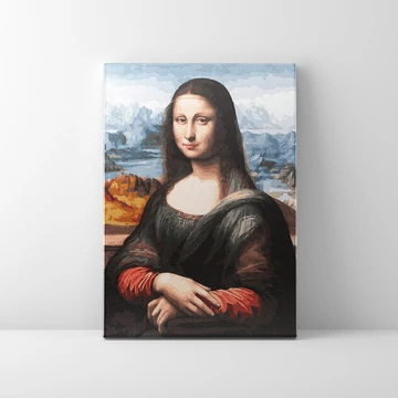Leonardo da Vinci: Mona Lisa - Számfestő készlet, kerettel (40x50 cm)