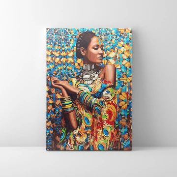 Egységben Afrika színeivel - Számfestő készlet, kerettel (40x50 cm)