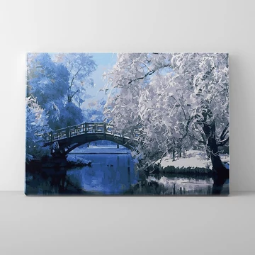Téli mese - Számfestő készlet, kerettel (40x50 cm)