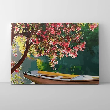 Tavaszi táj - Számfestő készlet, kerettel (40x50 cm)