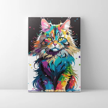 Maine Coon - Számfestő készlet, kerettel (30x40 cm)