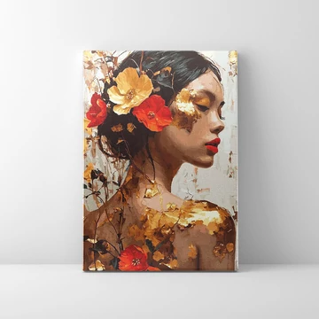 Az elegancia istennője - Számfestő készlet, kerettel (40x50 cm)