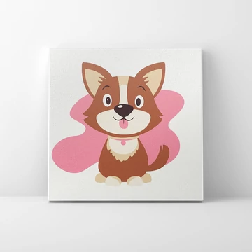 Kutyus- Gyerek számfestő készlet (20x20 cm keretre feszített)