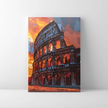Római Colosseum - Számfestő készlet, kerettel (40x50 cm)