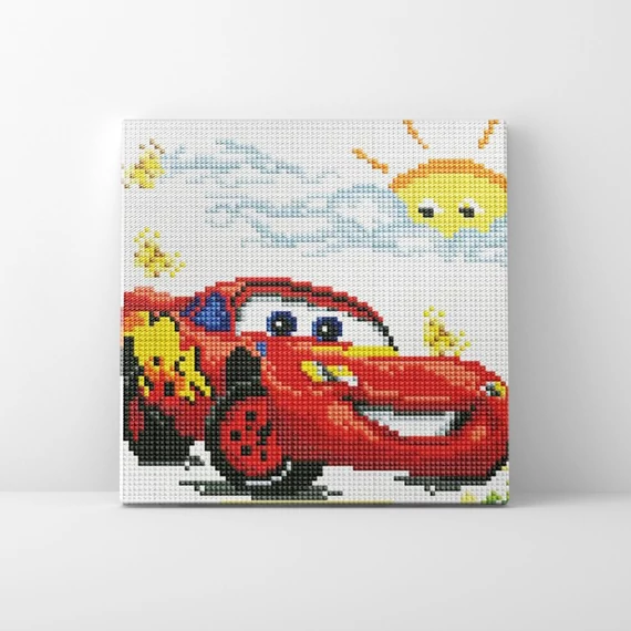 Verdák - Gyémántszemes kirakó készlet, kerettel (20x20 cm)