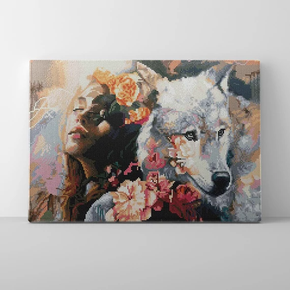 A lélek harmóniája - Gyémántszemes kirakó készlet, kerettel (40x50 cm)