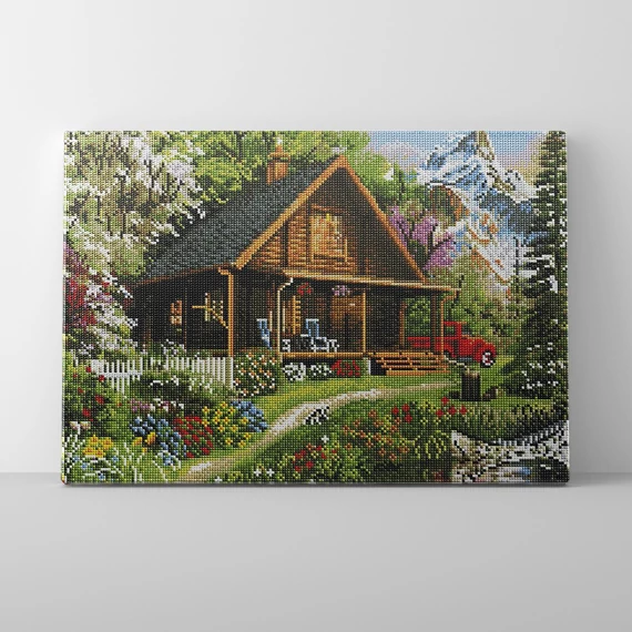 Zakopane-i pihenés - Gyémántszemes kirakó készlet, kerettel (40x50 cm)
