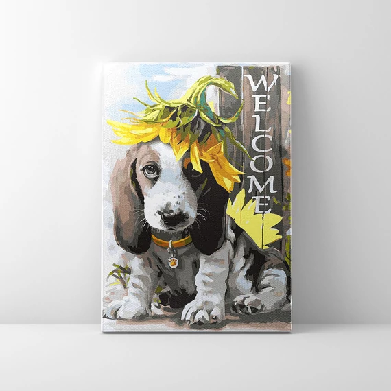 Welcome! - Számfestő készlet, kerettel (30x40 cm)