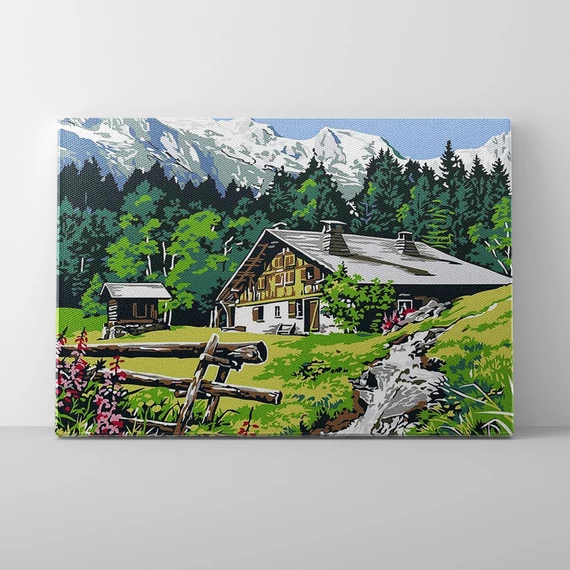 Tátrai látkép - Számfestő készlet, kerettel (30x40 cm)