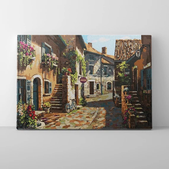 Toszkán utcák - Számfestő készlet, kerettel (40x50 cm)