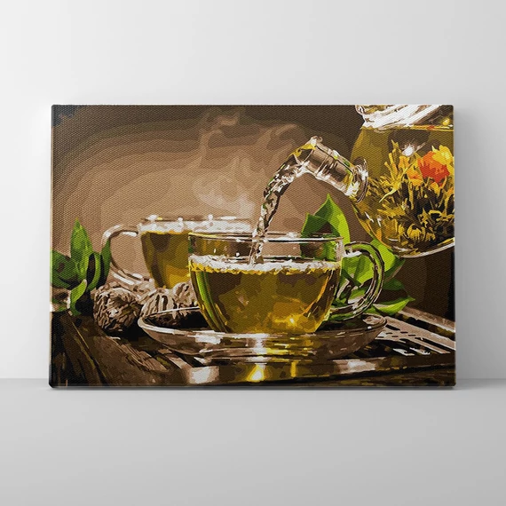 Tea idő - Számfestő készlet, kerettel (40x50 cm)
